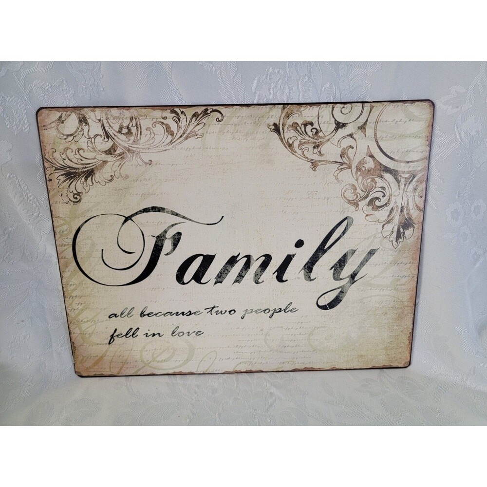 Hobby Lobby Metal Family Sign 13.75x10.375